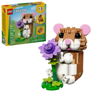 Cute Hamster with a Flower - 31376